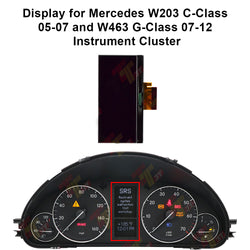 Display for Mercedes W203 C-Class 05-07, W463 G-Glass 07-12 Instrument Cluster