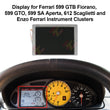 Display for Ferrari 599 GTB Fiorano, 599 GTO, 599 SA Aperta Instrument Clusters