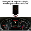 Display for VW Magotan B7/Sagitar, Skoda Superb VDO instrument cluster WQ-F1217V