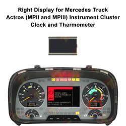 Right Display for Mercedes Actros MPII & MPIII Instrument Clock and Thermometer