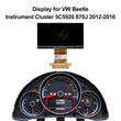 Display for VW Beetle Instrument Cluster 5C5920870J TFT2K0008