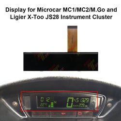 Display for Microcar MC1/MC2/M.Go and Ligier X-Too JS28 Instrument Cluster