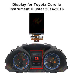 Display for Toyota Corolla Instrument Cluster