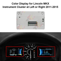 Color Display for Lincoln MKX MKZ Instrument Cluster at Left or Right