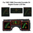 For 1987-1988 Chevrolet Corvette C4 Digital Instrument Cluster LCD Set