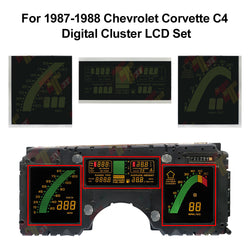 For 1987-1988 Chevrolet Corvette C4 Digital Instrument Cluster LCD Set