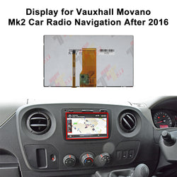 Display for Opel/Vauxhall Movano Vivaro, Lada XRAY, Fiat Talento Car Navigation