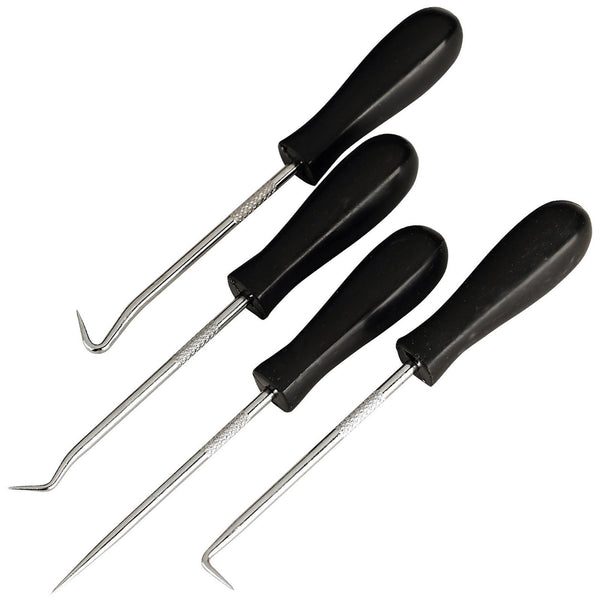 QTY4 Mini Hook and Pick Set O-Ring Cotter Pin Oil Seal Removal Puller Hand Tool - 3T.ALLWAY
