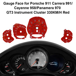 Gauge Face for Porsche 911 Carrera 991/Cayenne 958/Panamera 970 GT3 330KM/H Red