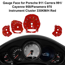 Gauge Face for Porsche 911 Carrera 991/Cayenne 958/Panamera 970 330KM/H Red