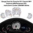 Gauge Face for Porsche 911 Carrera 991/Cayenne 958/Panamera 970 250KM/H White