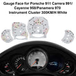 Gauge Face for Porsche 911 Carrera 991/Cayenne 958/Panamera 970 300KM/H White