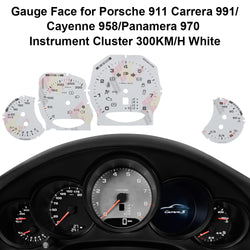 Gauge Face for Porsche 911 Carrera 991/Cayenne 958/Panamera 970 300KM/H White