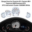 Gauge Face for Porsche Carrera 991/Cayenne 958/Panamera 970 GT3 330KM/H White