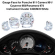 Gauge Face for Porsche 911 Carrera 991/Cayenne 958/Panamera 970 330KM/H White