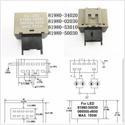 8 Pin LED Flasher Assy Relay Fix Repair for Lexus Toyota Scion Turn Signal Light