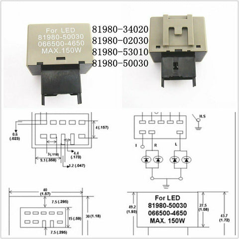 8 Pin LED Flasher Assy Relay Fix Repair for Lexus Toyota Scion Turn Signal Light